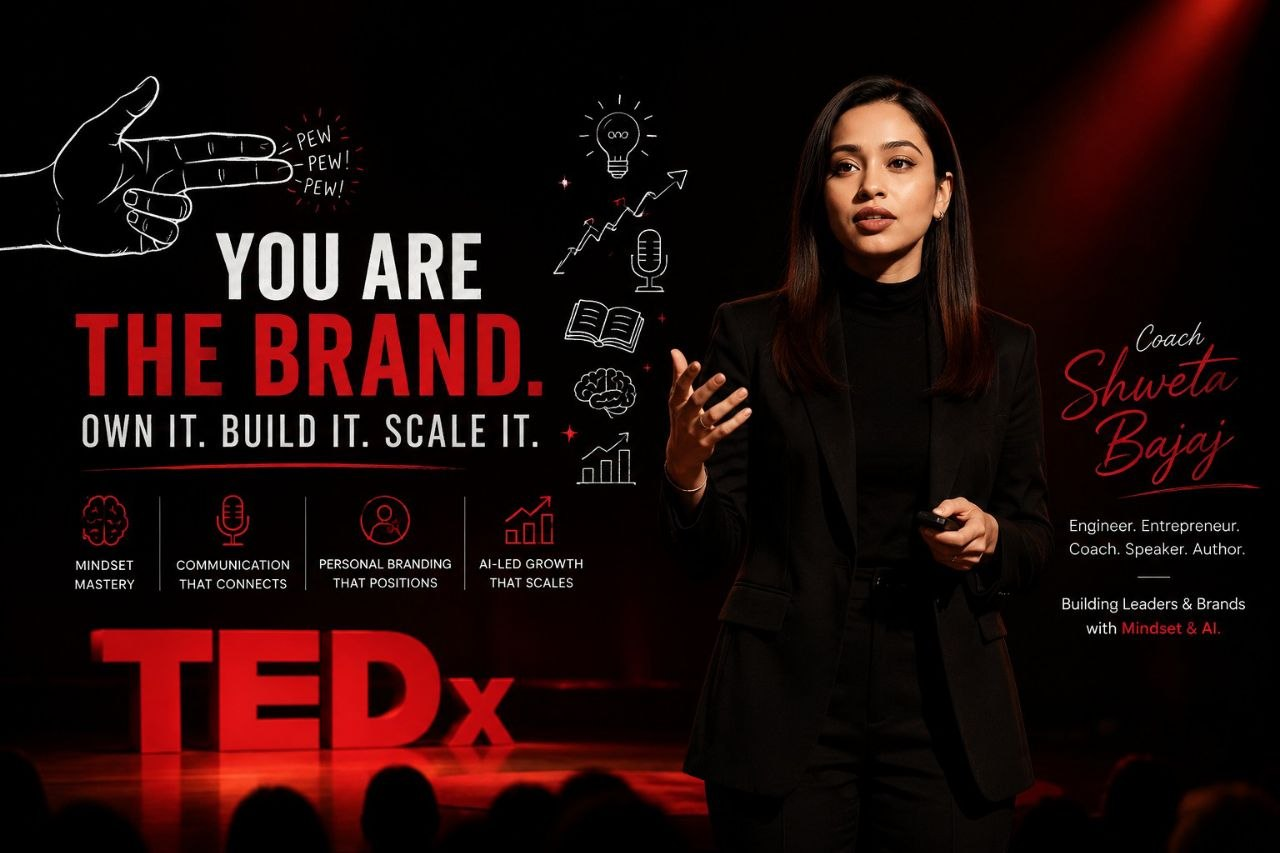 Coach Shweta Bajaj on TEDx stage